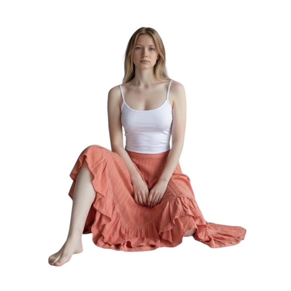 Tiger Lilly Asymmetrical Handkerchief Ruffle Hem Y2k Fairycore Whimsical Skirt